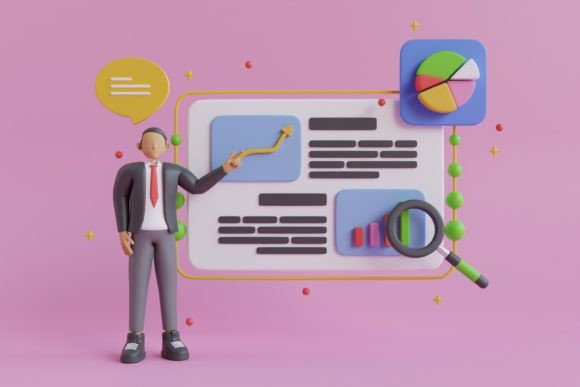 3D Business Development Report Chart: Visualizing Growth in a Dynamic Way