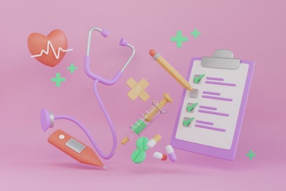3D Doctor's Paper Form Diagnosis Design