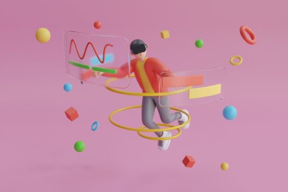3D Man Exploring Virtual Reality: A Visual Tool for Modern Applications