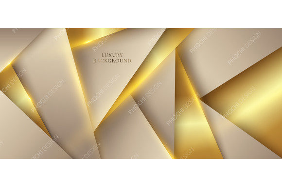 3D Modern Luxury Golden Stripes Pattern Design