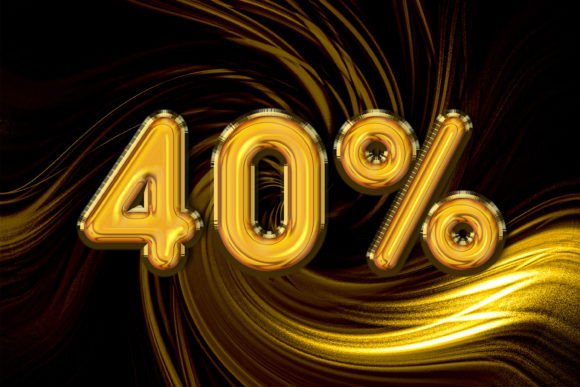 40 Percent Off Discount Sale Symbol: A Creative Design Tool for Impactful Promotions