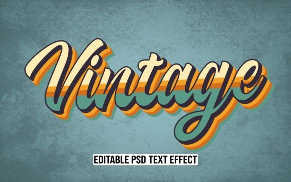 Creative 3D Vintage Text Effect: A Timeless Addition to Your Design Toolkit