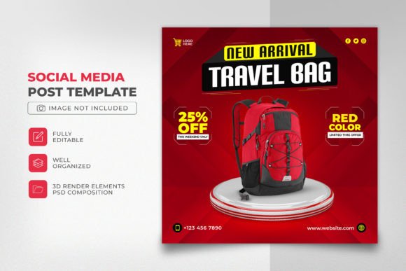 Designing Travel Bag Social Media Posts with Ease