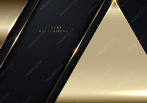 Modern Luxury Gold Triangle Background Design