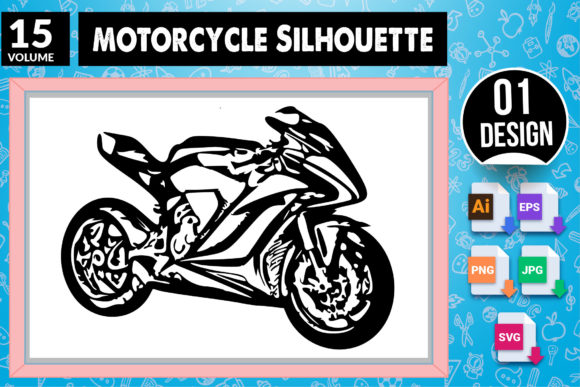 Motorcycle Silhouette SVG Craft Design: A Versatile Tool for Creative Projects